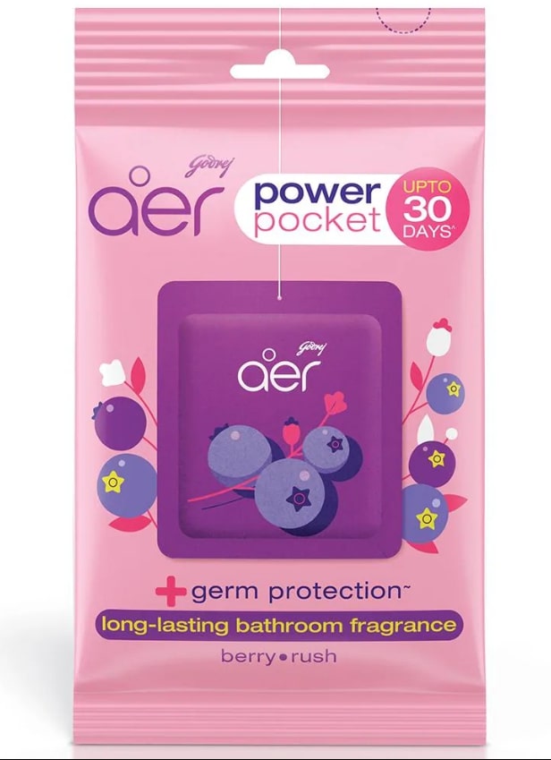Godrej aer Berry Rush  Power Pocket Bathroom Fragrances