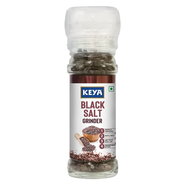 Keya Black Salt Grinder