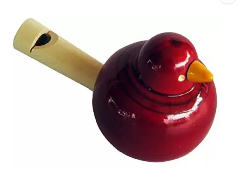 Wooden Whistle with bird Toy for Kids - Shree Channapatna Toys