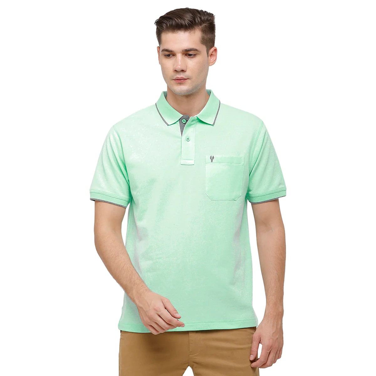 T-shirt Classic Polo Men's Smart Double Pique Polo Half Sleeve Authentic Fit T-Shirt | Nova - Auqa