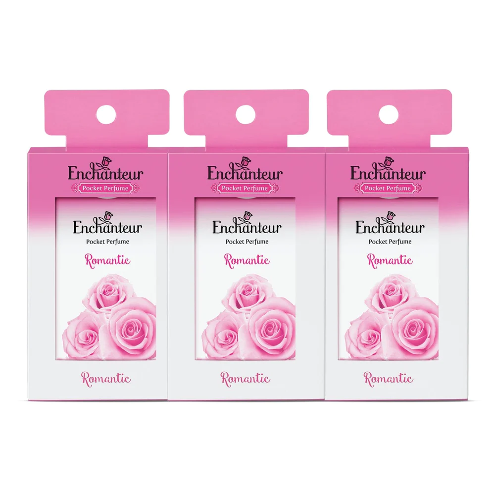 Enchanteur Romantic Pocket Perfume, (Pack of 3)