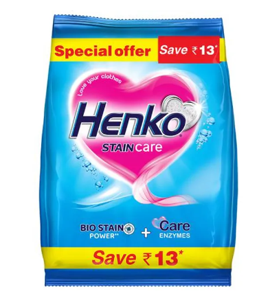 Henko Detergent Powder - Stain Care, 500 g Pouch