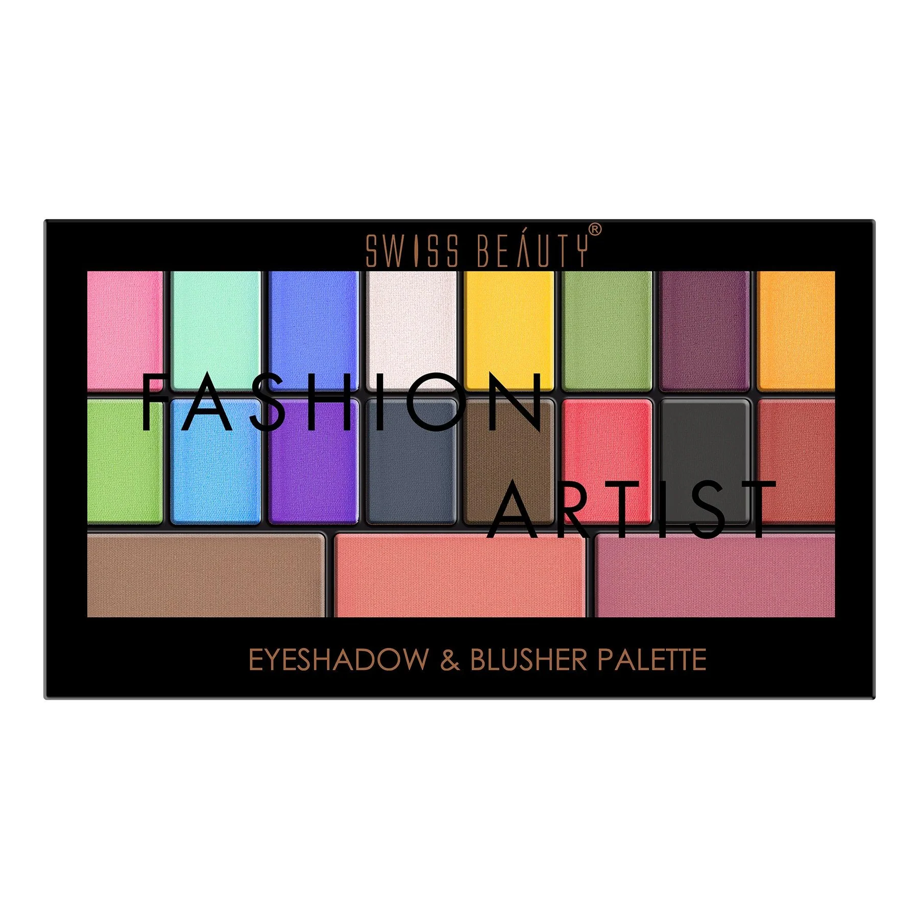 Swiss beauty fashion artist eyeshadow and blusher palette