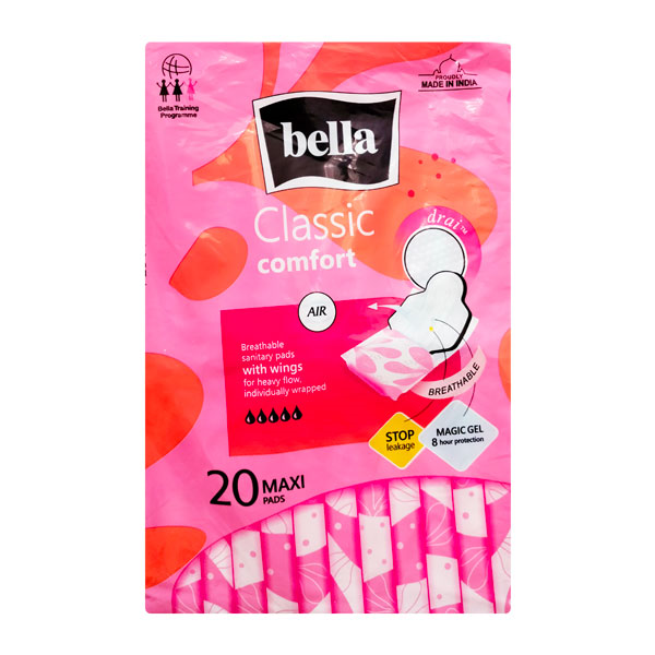 Bella Classic Comfort Breathable Drai Maxi Pads 20's