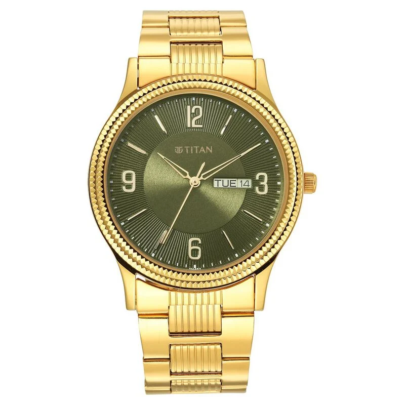 Titan Karishma Green Dial Analog Stainless Steel Strap watch for Men