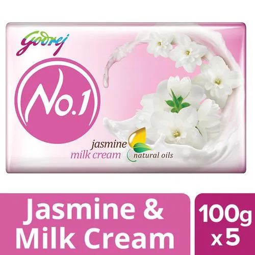 Godrej Ezee No.1 Bathing Soap - Jasmine, 100g -Pack of 5