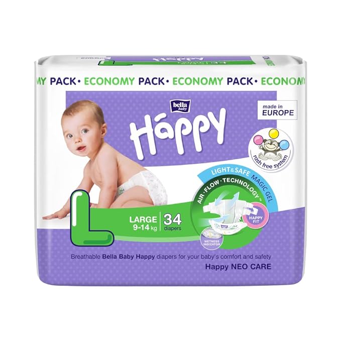 Bella Baby Happy Large Diapers (34 Pieces)