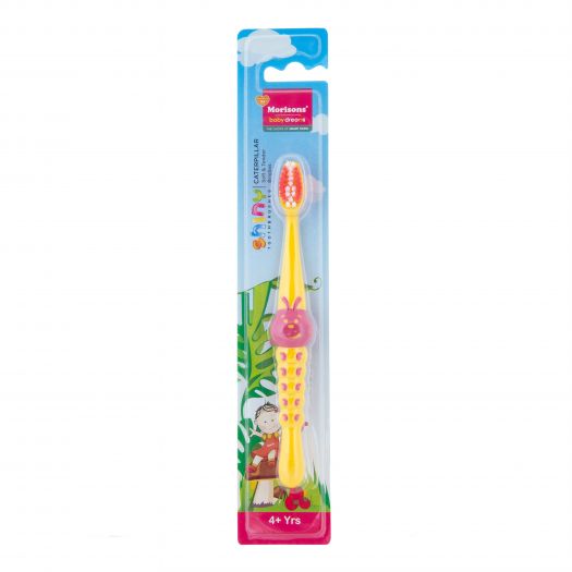 J L Morison Shiny Caterpillar Kids Tooth Brush - Yellow