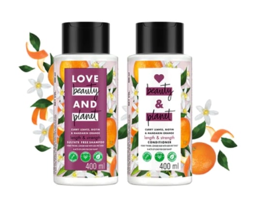 Love Beauty and Planet Curry Leaves, Biotin & Mandarin Long & Strong Hair Care Combo - (400ml + 400ml)