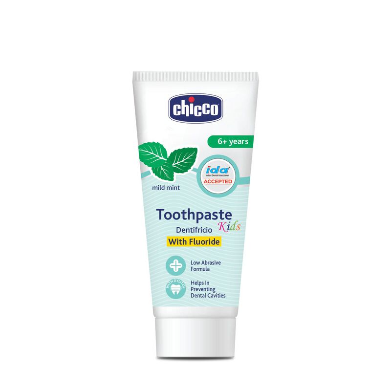Chicco 70g Toothpaste, Mild Mint Flavour for 6Y Baby,