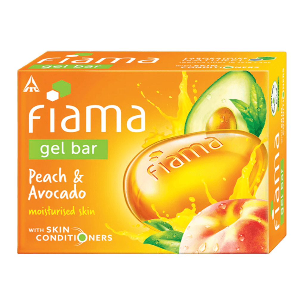 Fiama Gel Bar Peach and Avocado for moisturized skin, with skin conditioners, 125g soap