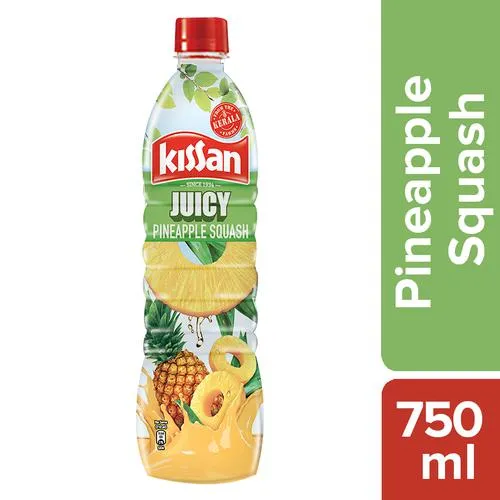 Kissan Fresh Juicy Pineapple Squash, 750 ml Bottle