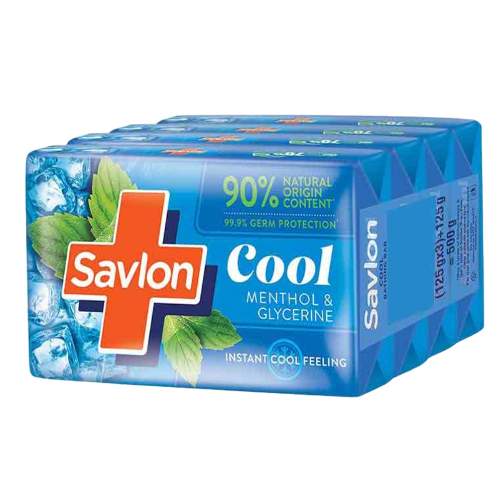 Savlon Cool Soap Menthol & Glycerin 125g (Buy 3, Get 1 Free)