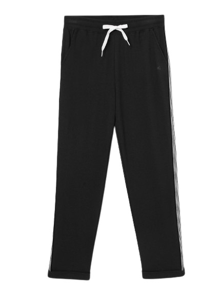 Jockey Girl's Super Combed Cotton Straight Fit Trackpants with Contrast Piping and Side Pockets