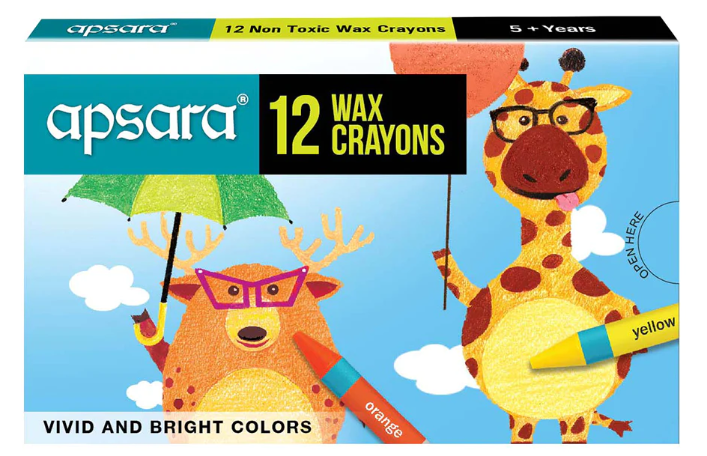 Apsara 12 Wax Crayons