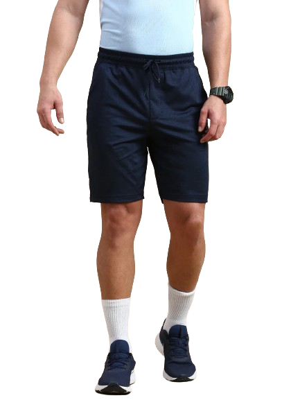 Classic Polo Men's Bottom Polyester Navy Blue Slim Fit Active Wear Shorts