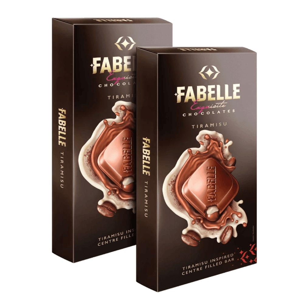 Fabelle - Tiramisu Centre Filled Bar, Pack of 2 260 g