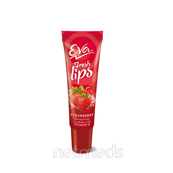 Eva Fresh Lips Tube - Strawberry Lip Balm 9 gm
