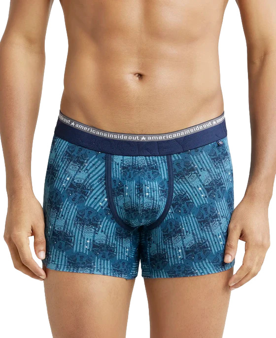 Super Combed Cotton Elastane Stretch Printed Trunk with Ultrasoft Waistband