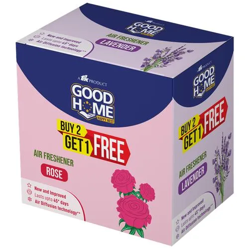 Good Home Air Freshener - Rose / Lavender / Floral, Lasts Upto 45 Days, 150 g (Buy 2 Get 1 Free)