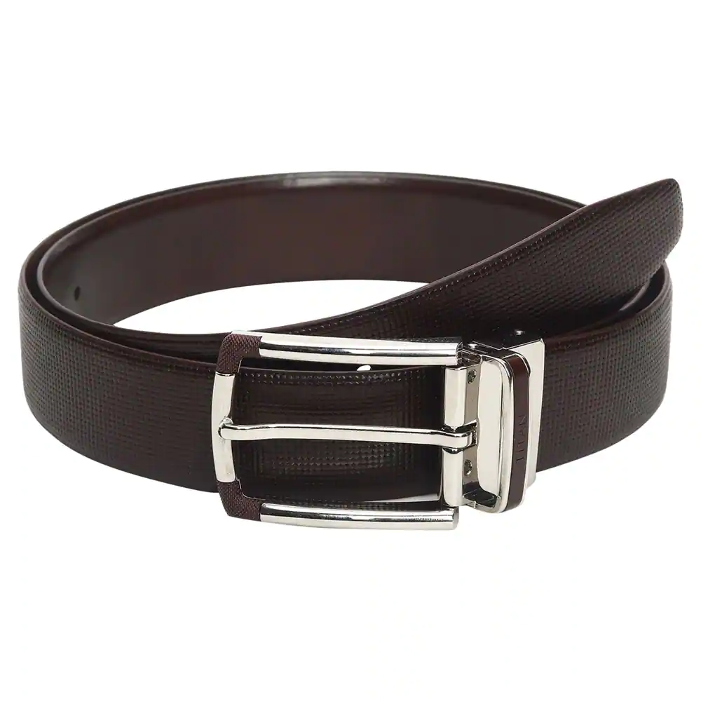 Titan Black & Brown Leather Belt for Men