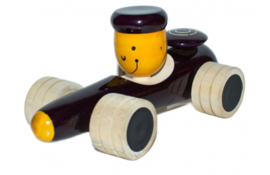 Wooden Pull Push Ferrari Ride Toy Car - Shree Channapatna Toys