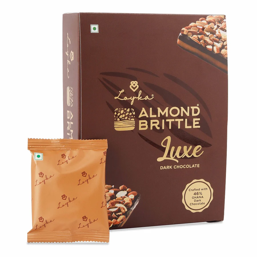 Loyka Almond Brittle Luxe 12 pcs Box (Dark Chocolate)