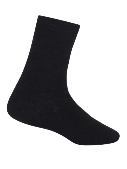 Unisex Kid's Compact Cotton Stretch Solid Crew Length Socks With Stay Fresh Treatment