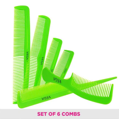 Vega Assorted Comb (HCS-02) 6 pcs