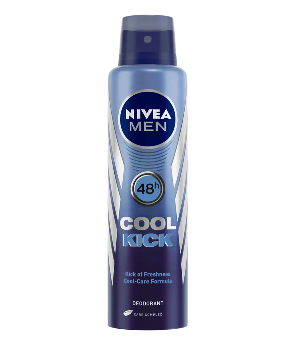 NIVEA Cool Kick Men Deodorant - 48h Long lasting Freshness,
