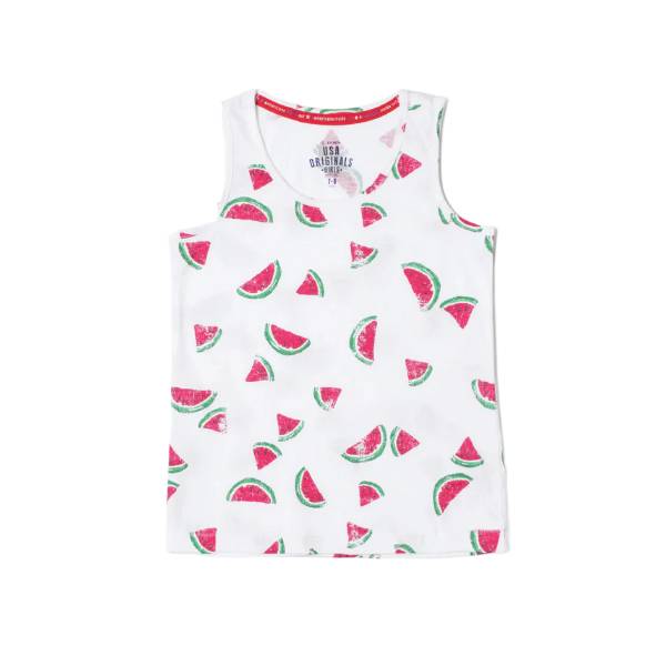 Jockey Girl's Super Combed Cotton Printed Tank Top