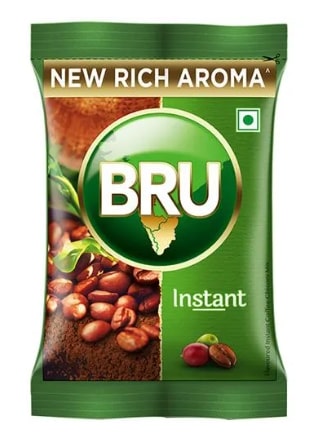 BRU Instant Coffee Pouch - Chicory Mix, Fresh, Aromatic, No Preservatives