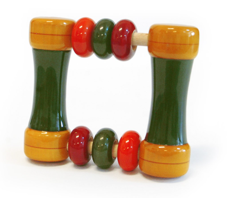 Wooden Rings Rattle Toy for infants, toddlers, kids - Shree Channapatna Toys