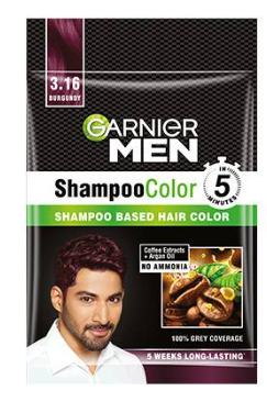 Garnier Men Shampoo Hair Color Shade 3.16 Burgundy