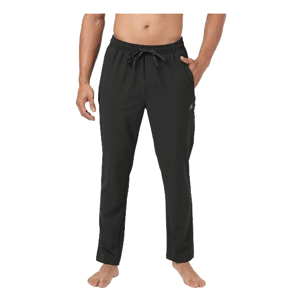 Jockey Men's Recycled Microfiber Elastane Stretch Slim Fit Trackpants with Zipper Pockets and Stay Fresh Treatment