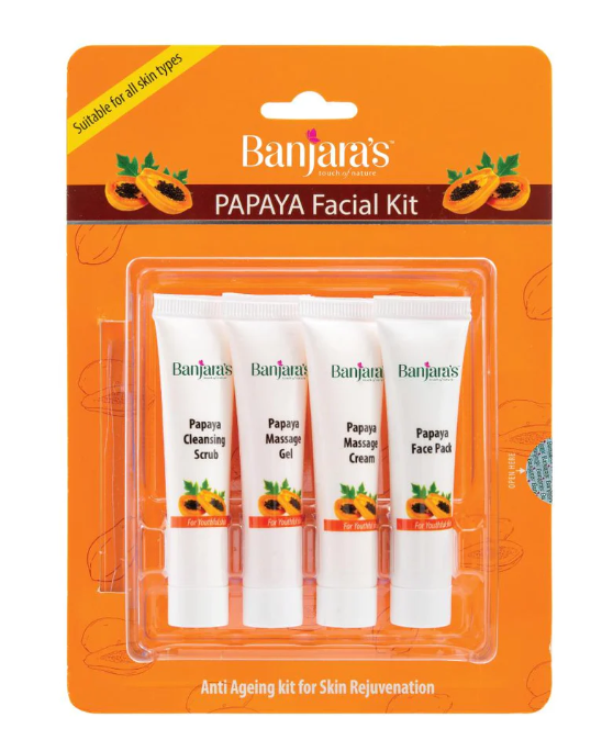 Banjara's Papaya Facial kit (Blister Pack) - 15g*4