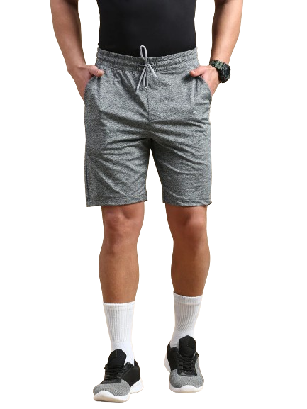 Classic Polo Men's Bottom Polyester Grey Slim Fit Active Wear Shorts