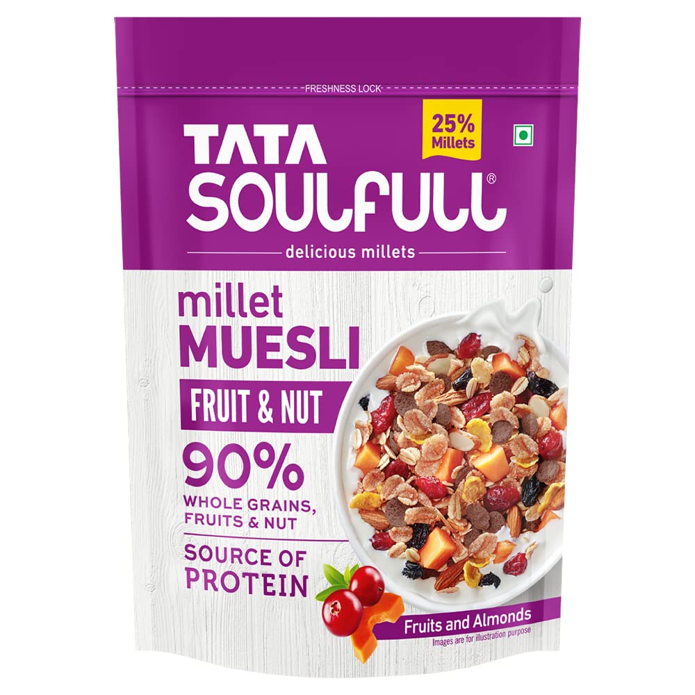 Tata Soulfull Millet Muesli, Fruit & Nut,