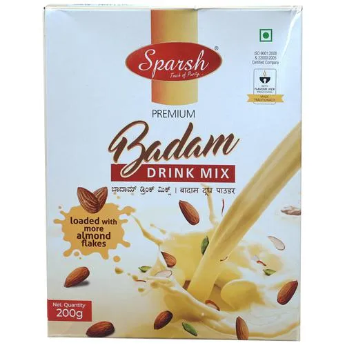 Sparsh Premium Badam Milk Powder - Rich In Protein, Fibre, Healthy Fats, 200 g