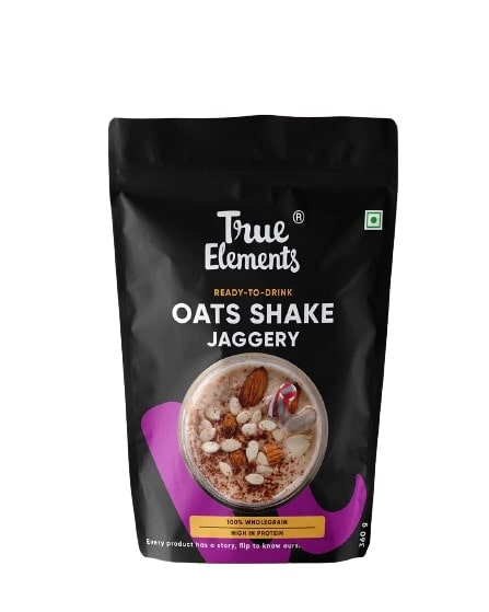 True Elements Rolled Oats Shake 360gm - Made With 16% Millet (Contains 12.8g Protein)