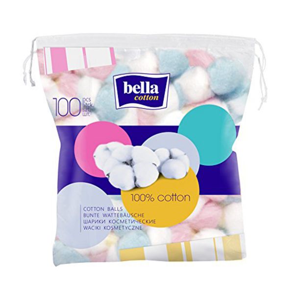 Bella Coloured Cotton Balls A100 (100 Pcs)