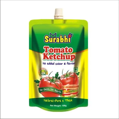 Surabhi Tomato Ketchup (No Onion No Garlic)  standby spout pouch 90 gm