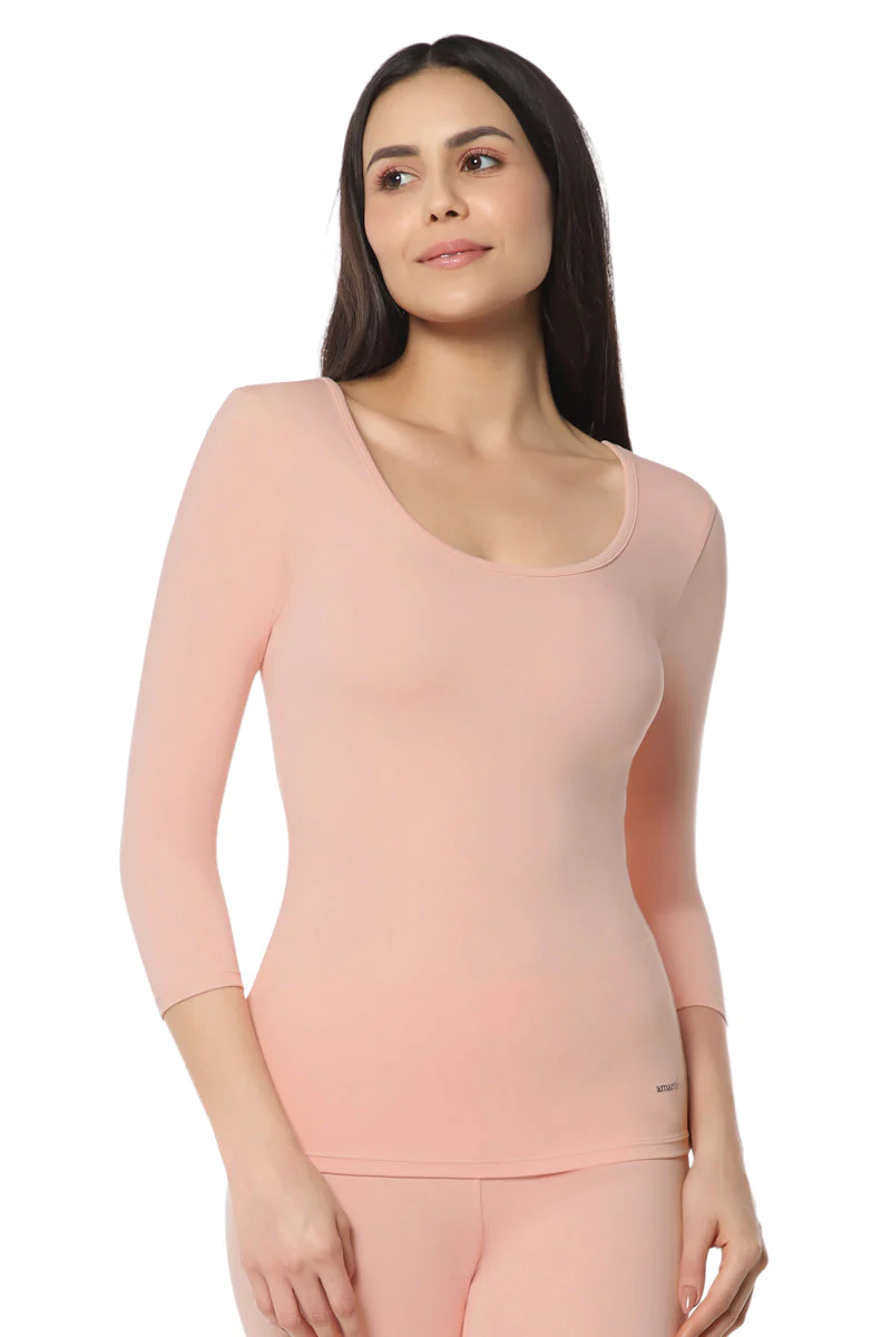 Amante  LuxeHeat Thermal Top - Slate Rose and Black