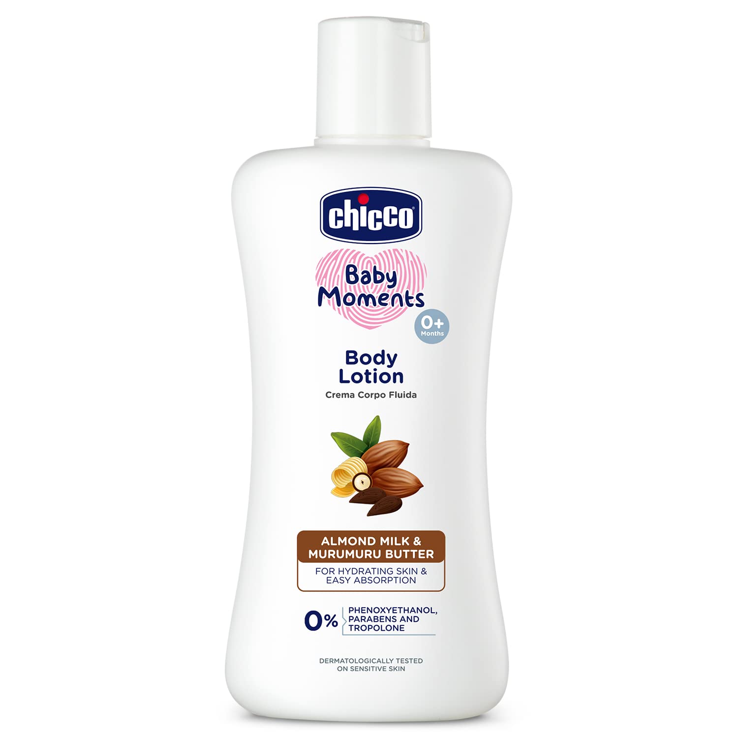 Chicco Baby Moments Body Lotion, New Advanced Formula with Natural Ingredients for Daily Moisturization, Suitable for Baby’s moisturized Skin,