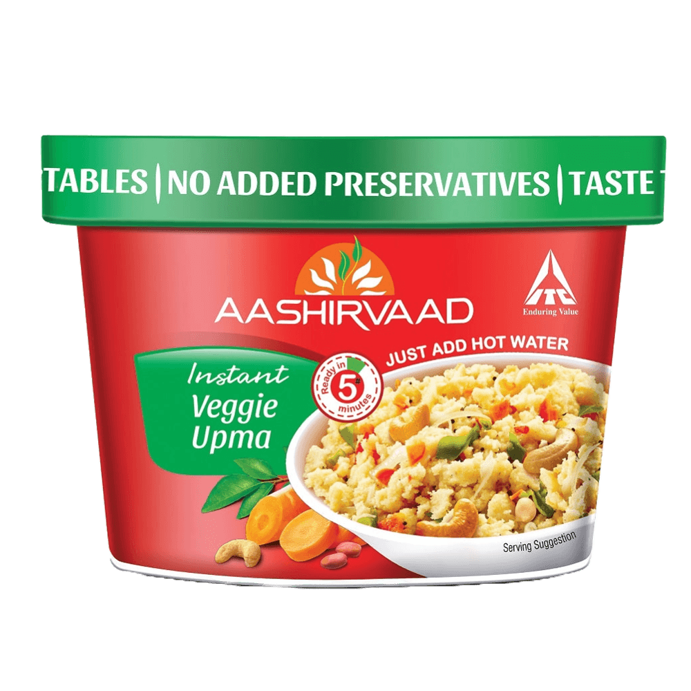 Aashirvaad Instant Meals Veggie Upma Cup, 80g