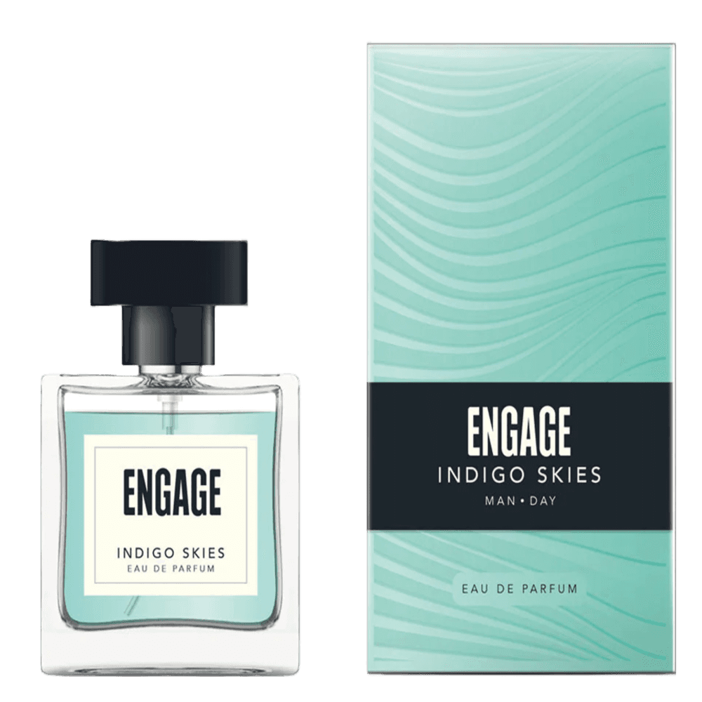 Engage Indigo Skies Perfume for Men, Long Lasting, Fresh and Earthy, Ideal for Everyday Use, Perfect Gift for Men, Tester Free, 100ml