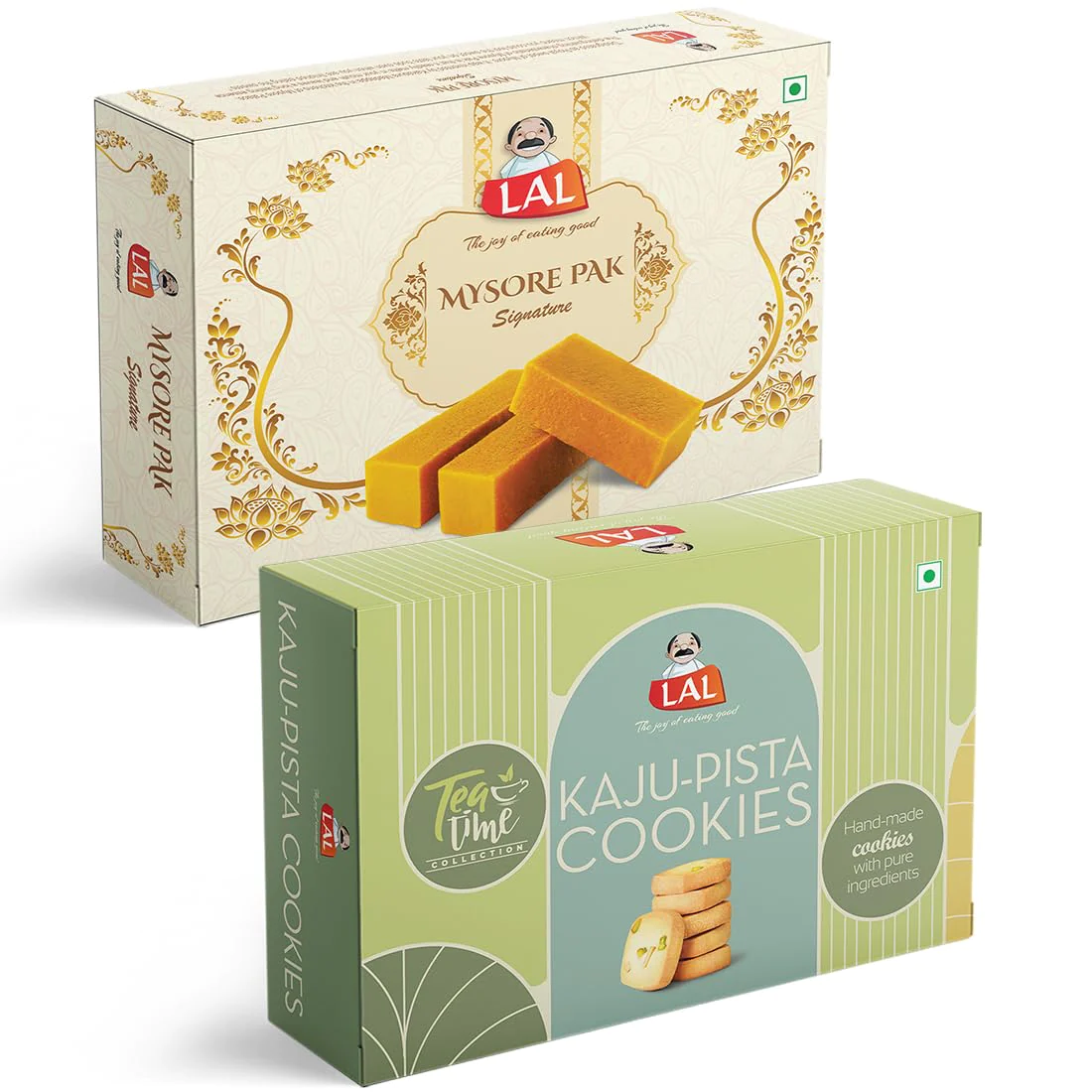 Lal Sweets Mysore Pak Signature 400gm & Kaju Pista cookies 400gm