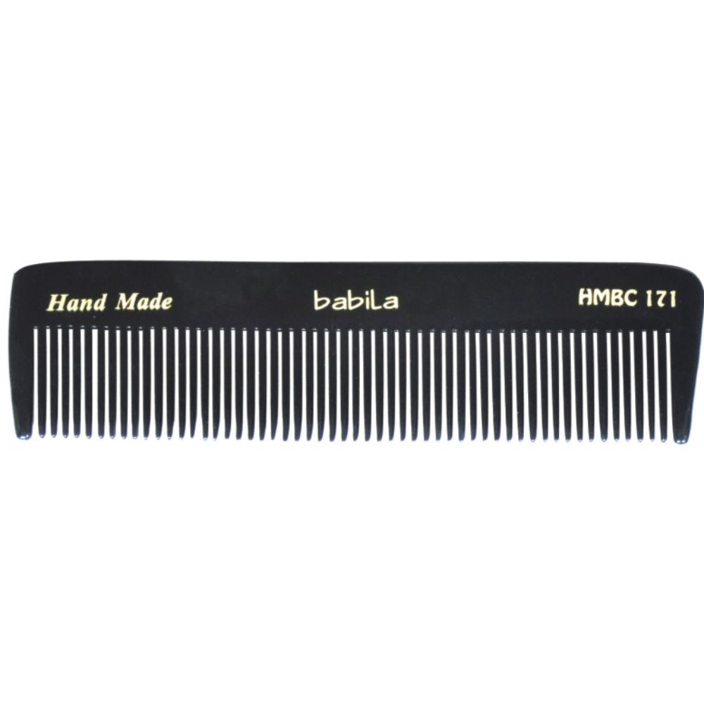 BLACK HANDMADE COMB (POCKET COMB) -HMBC-171