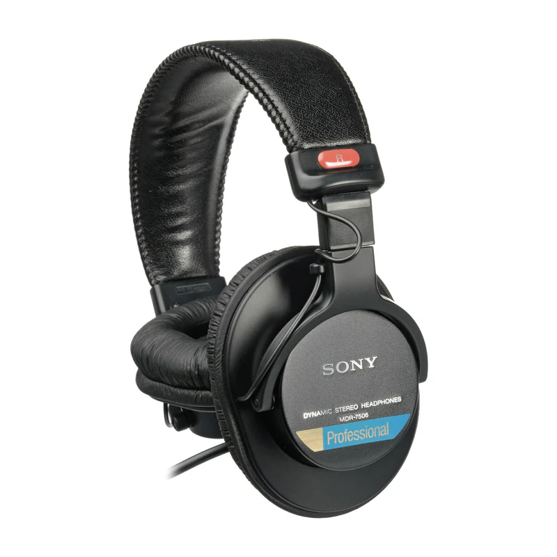 Sony MDR-7506 Black 30mm/Dome Type/Sound Monitoring/Gold Plated/Headphone/Mic