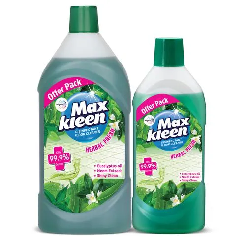 Maxkleen Disinfectant Floor Cleaner - Herbal Fresh, Kills 99.9% Germs, 975 ml (Get 500 ml Free)
